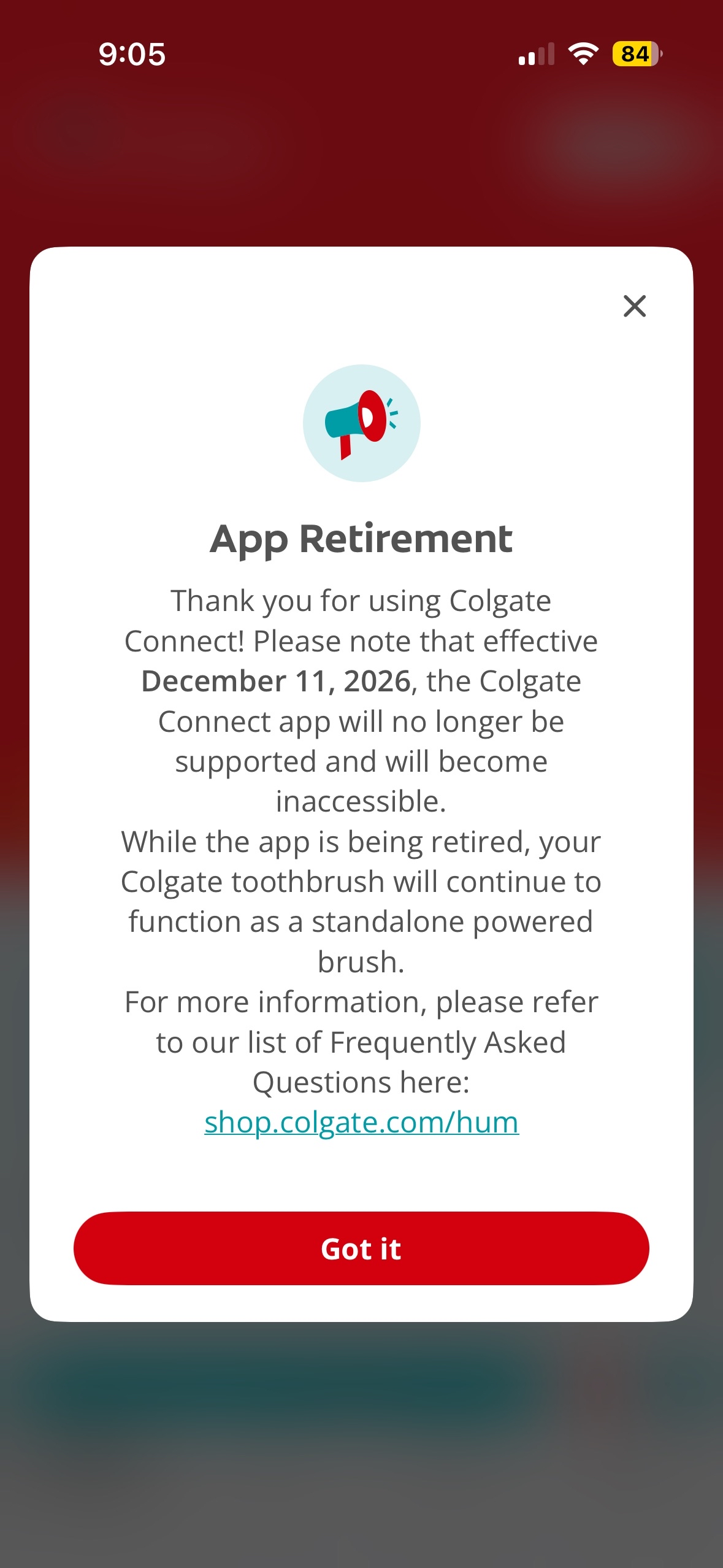 File:Colgate Connect shutdown screenshot.png