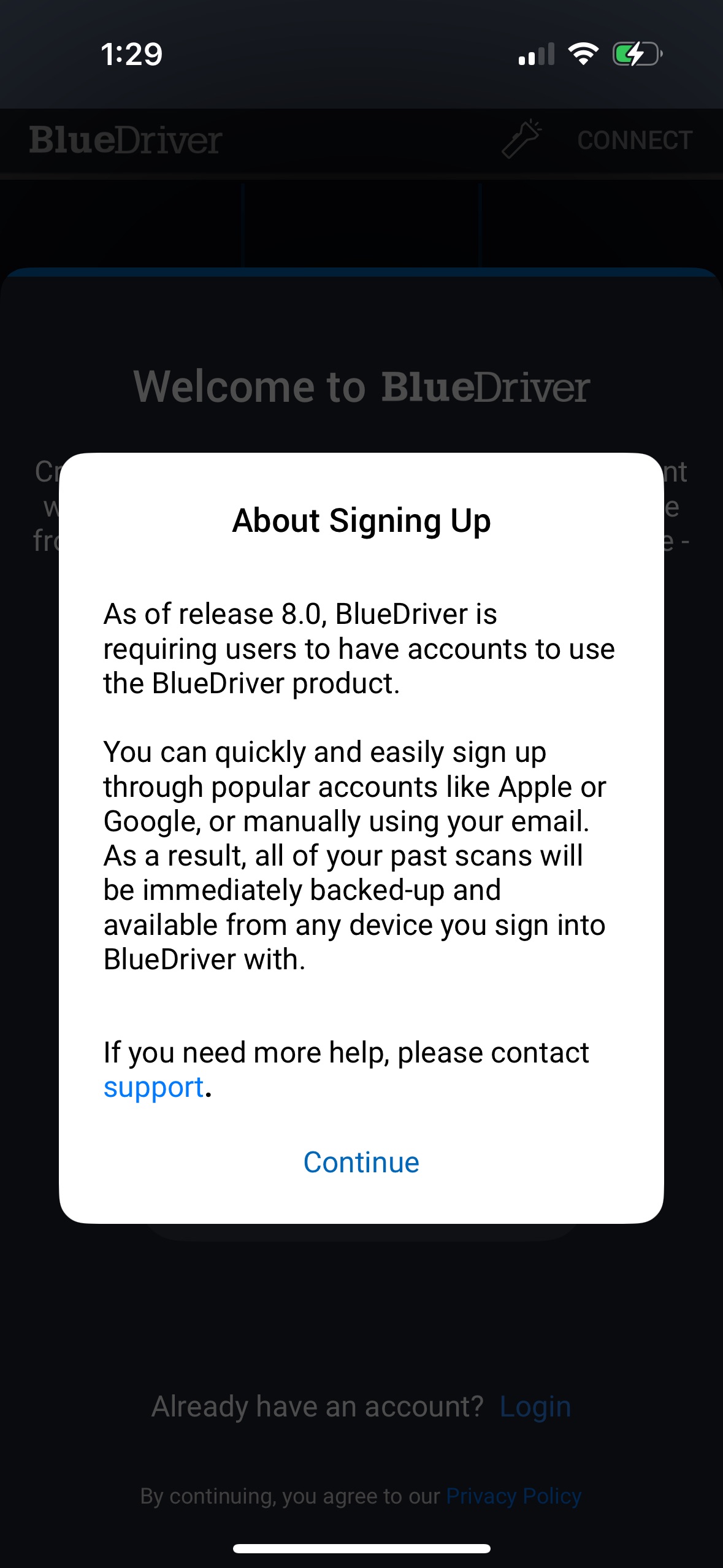 File:BlueDriver app account required notification.jpg