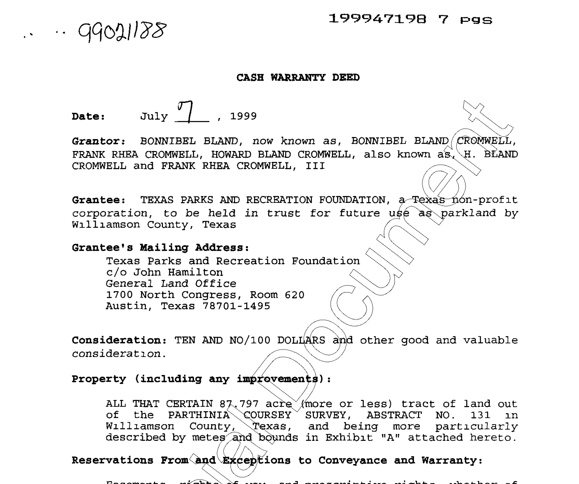 File:Taylor parkland 1999 cash warranty deed.png