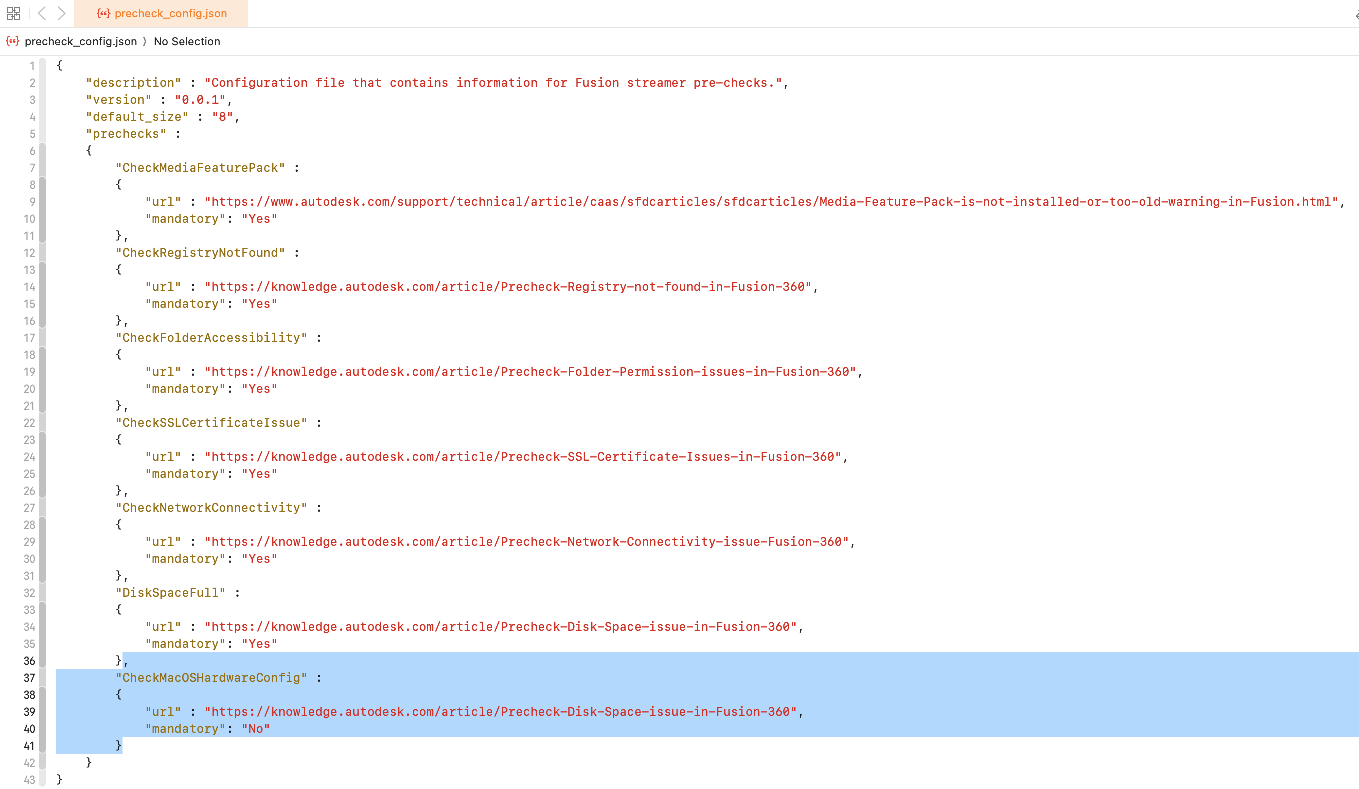File:Autodesk Fusion modified precheck config.json screenshot.png