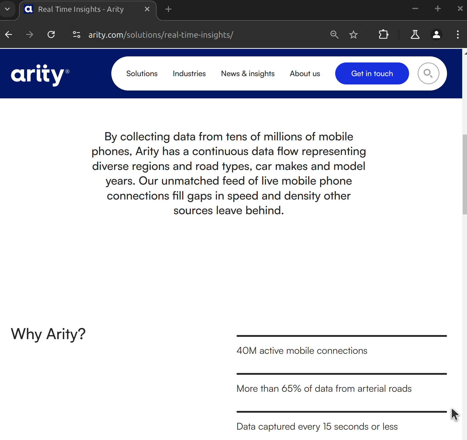 File:Arity.com as of January 15, 2025.png