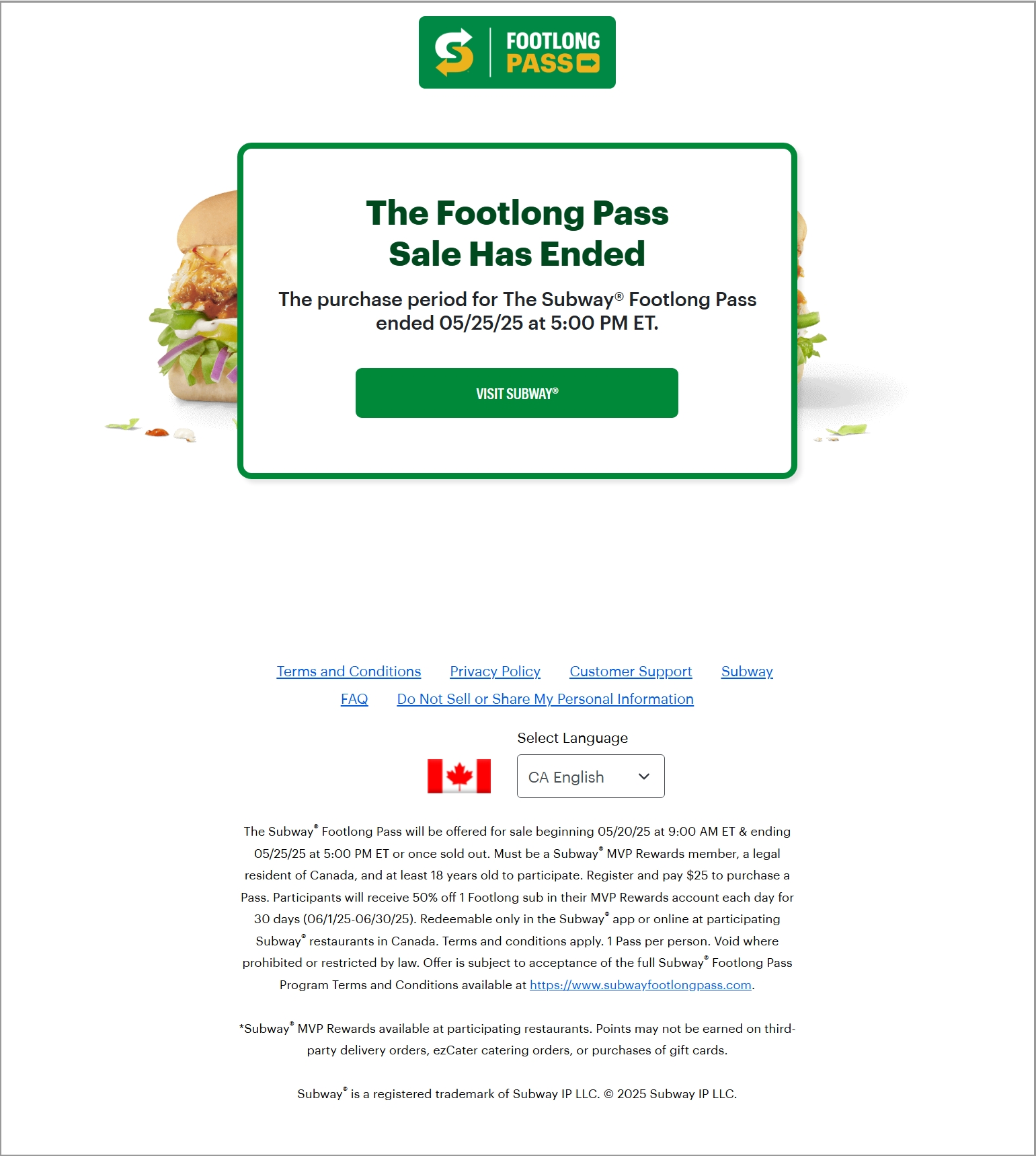 File:Subway Footlong Pass sale 2025 archived screenshot.jpeg