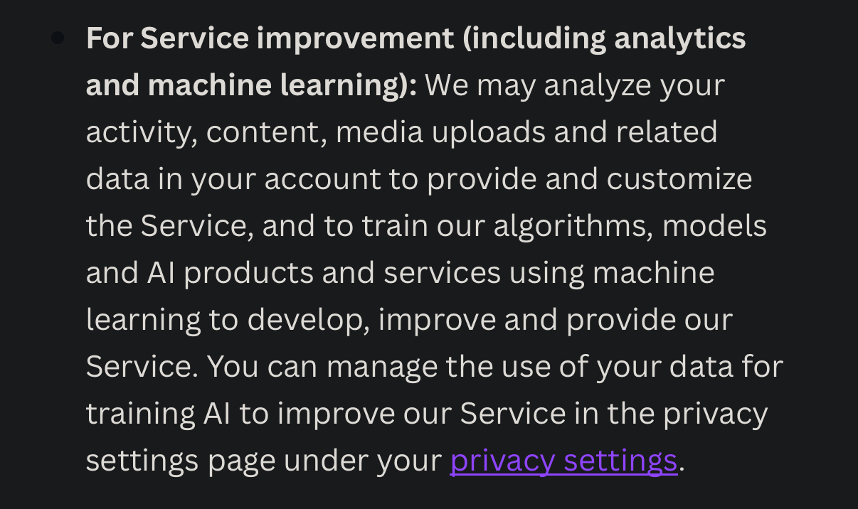 File:Canva privacy policy AI training section.jpg