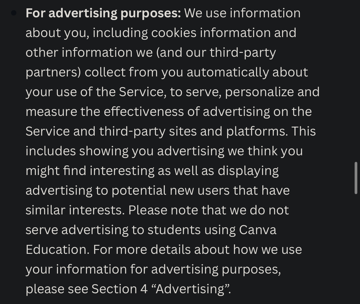 File:Canva privacy policy advertising section.jpeg