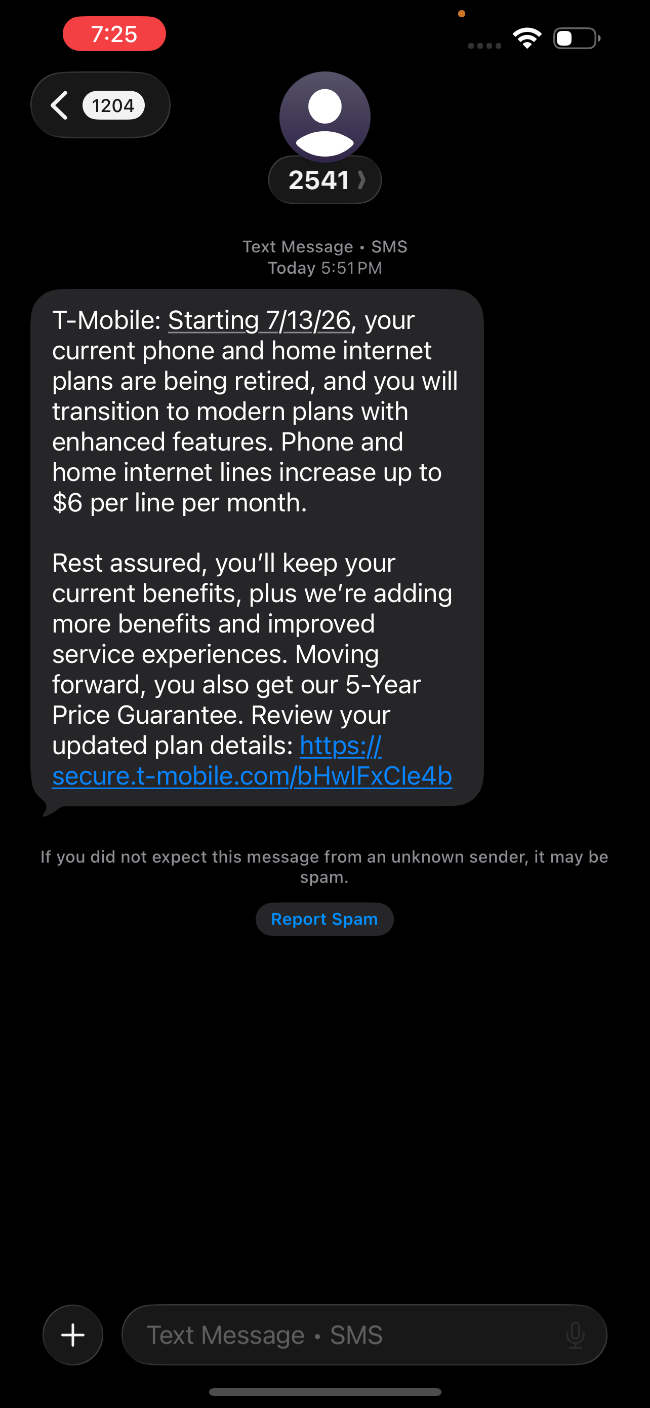 File:T-Mobile legacy plan retirement SMS notice June 2026.png