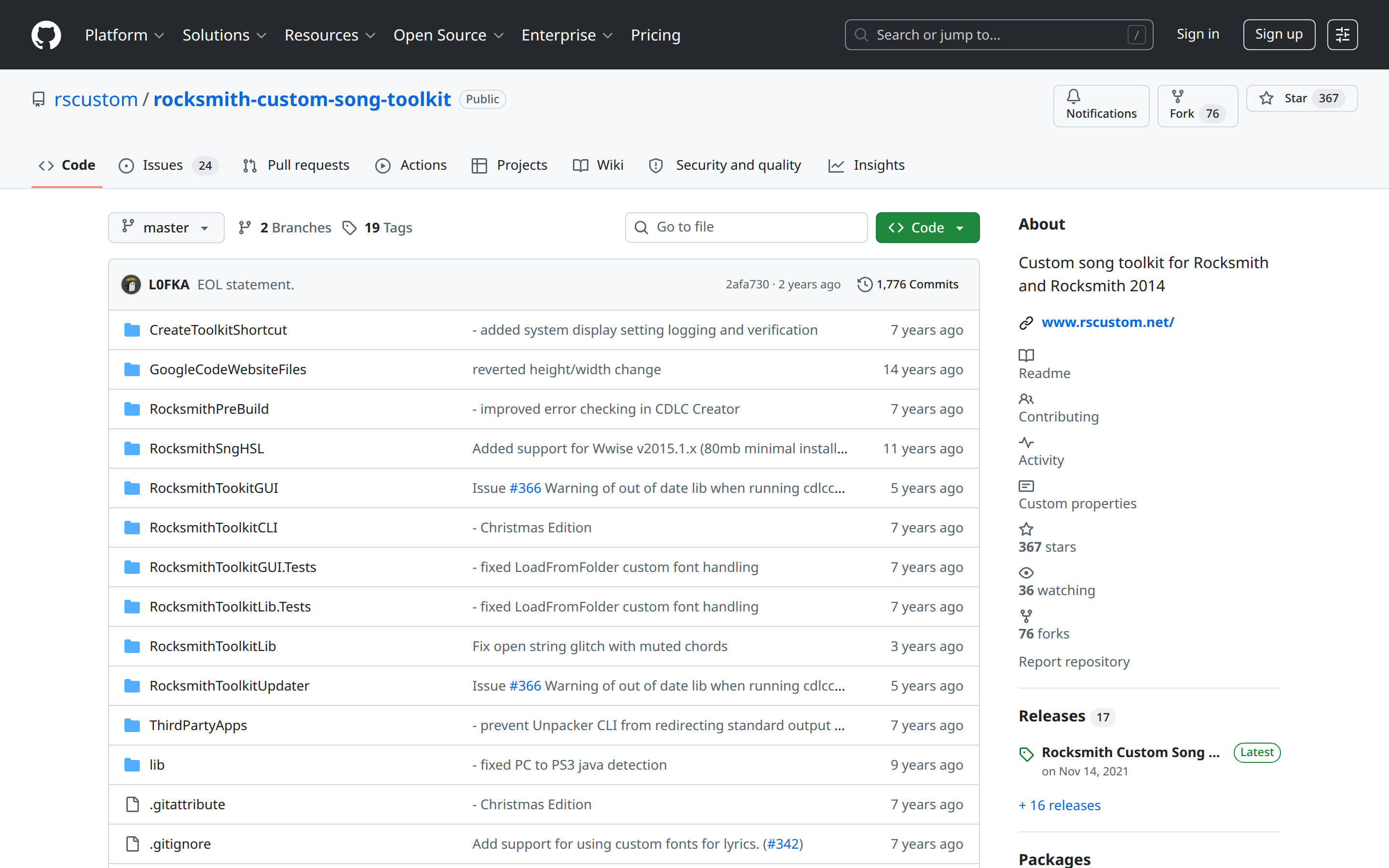 File:Rocksmith Custom Song Toolkit GitHub repository.png