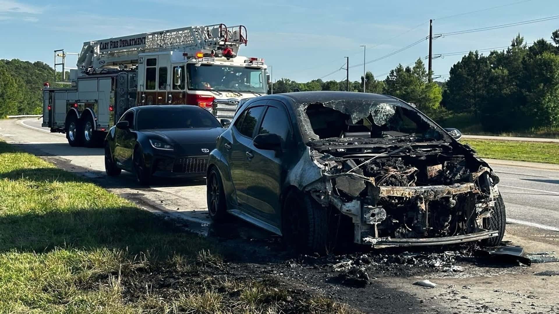 File:Toyota GR Corolla engine fire.jpg