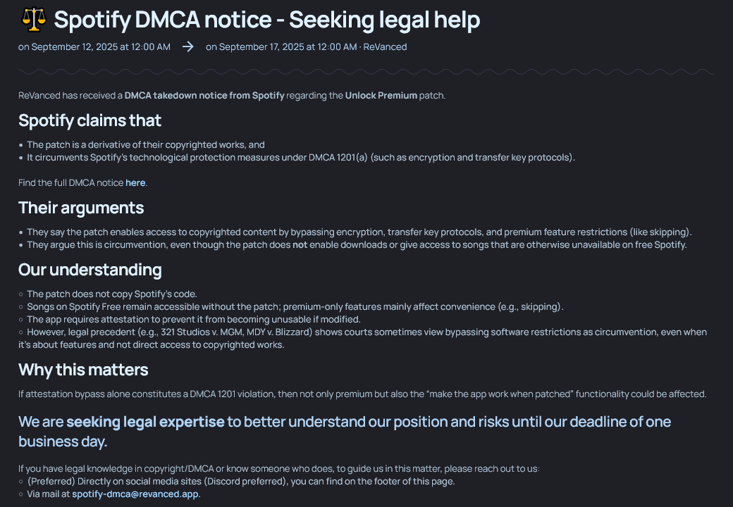 File:ReVanced DMCA from Spotify.png