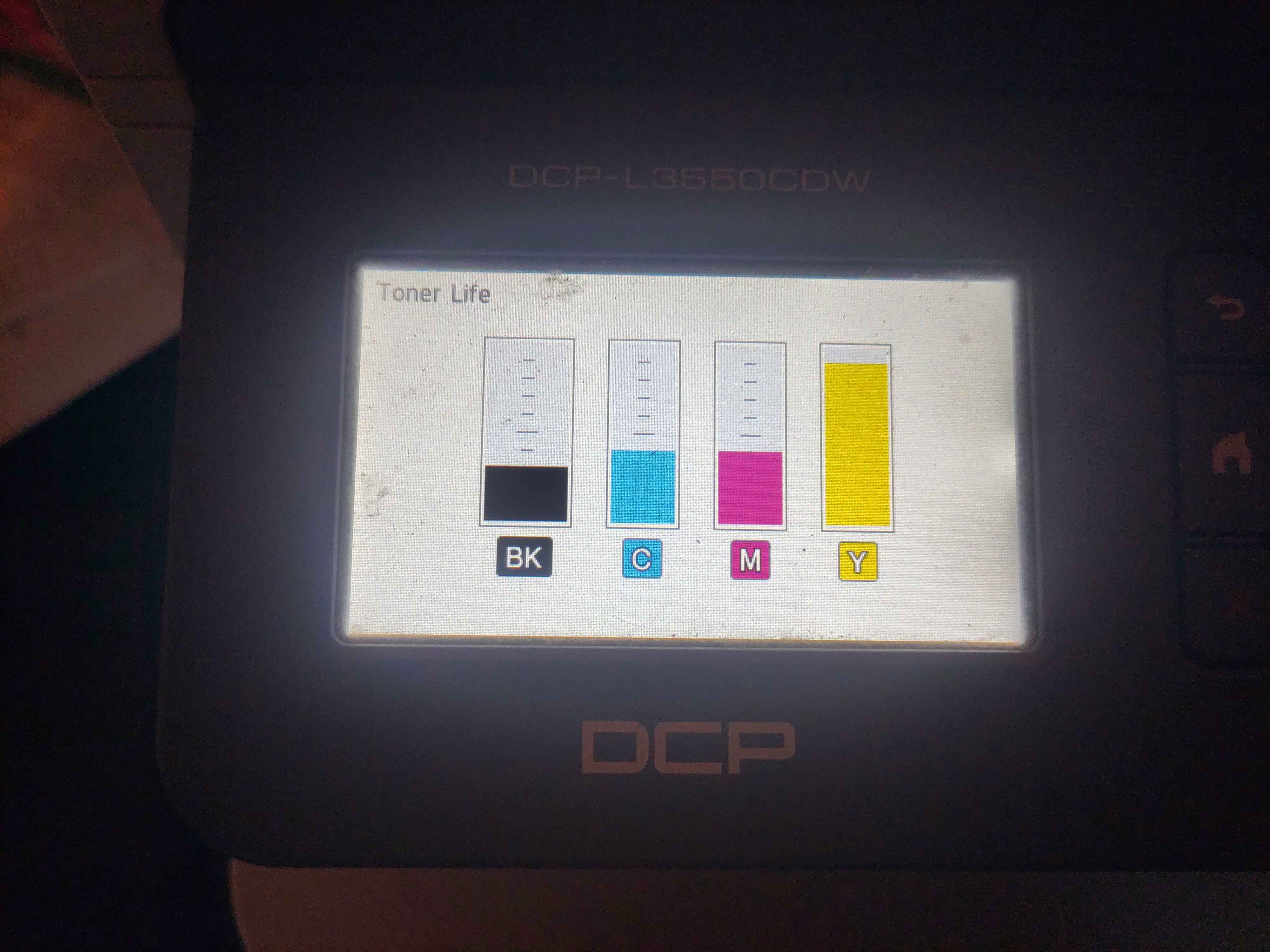 File:Brother DCP-L3550CDW toner life screen.jpg