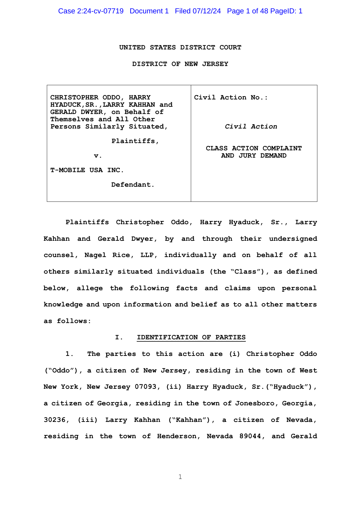 File:Oddo v T-Mobile USA class action complaint page 1.png