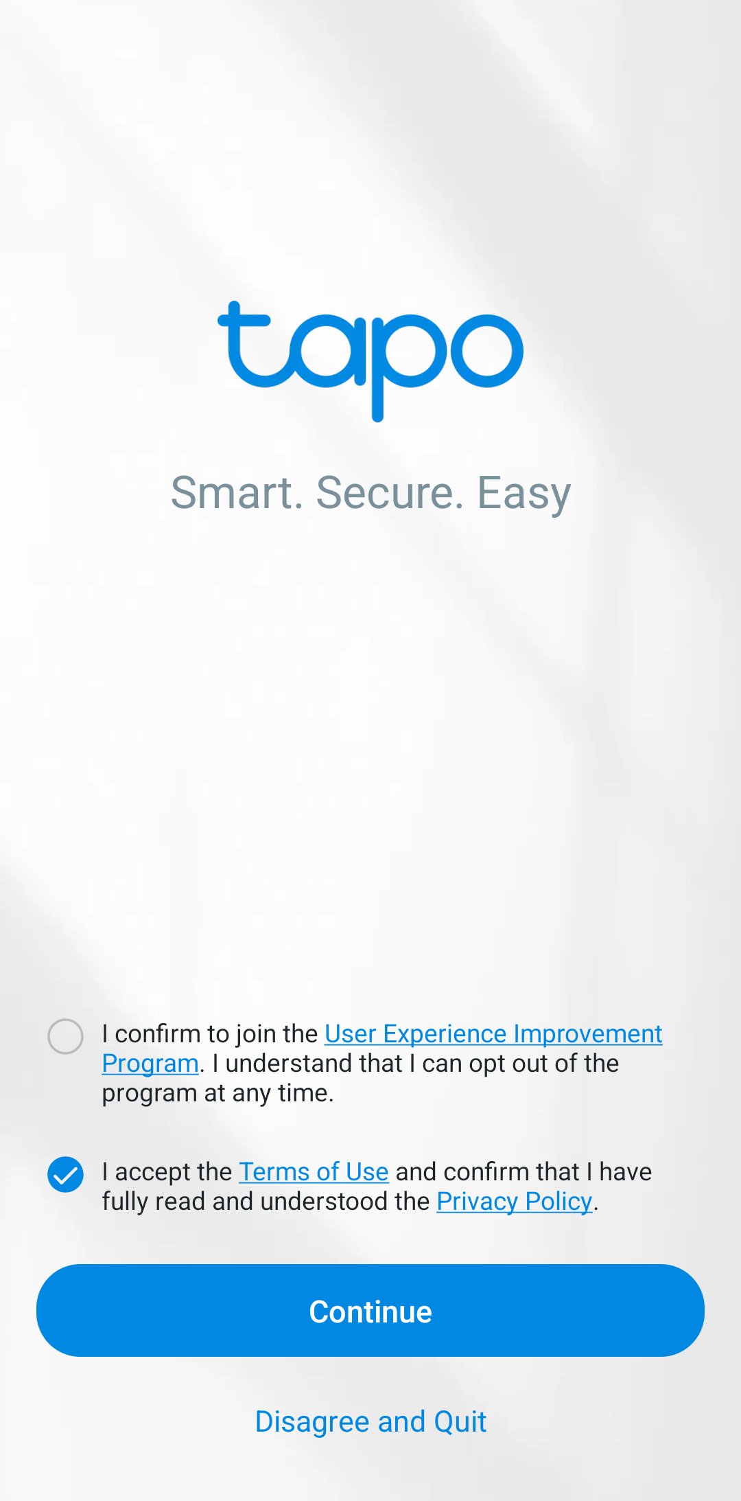File:Tapo app opening screen checkbox selected.png