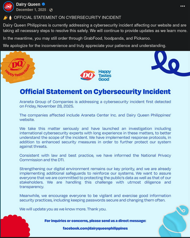 File:Dairy Queen 2025 Cybersecurity Incident Response.png